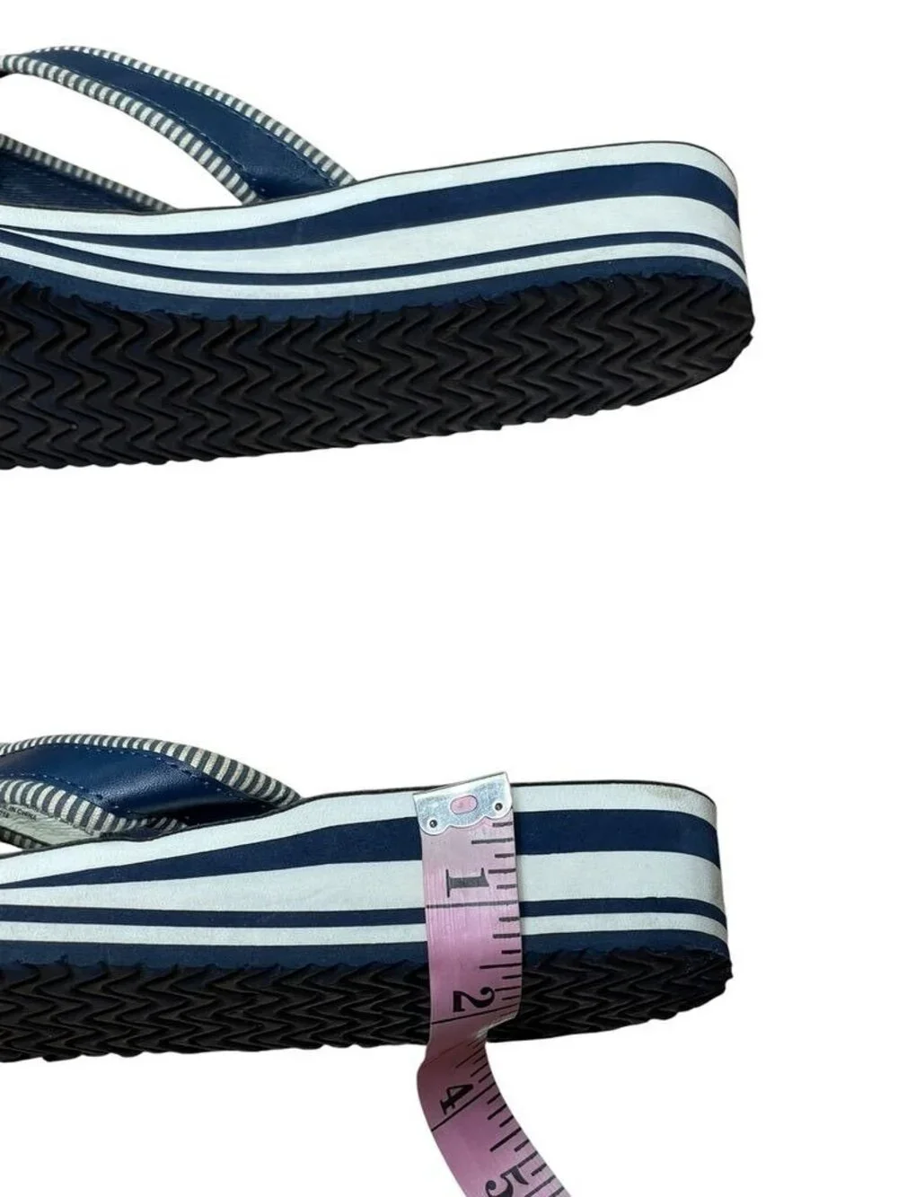 G.H. Bass & Co. Womens Jodi Navy Blue Flip Flop Sandals Size 11M